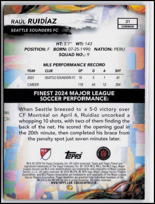 2024 Finest MLS #21 Raúl Ruidíaz