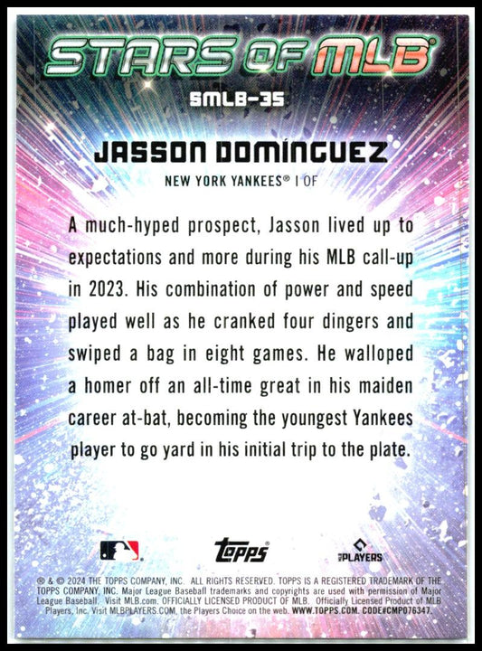 2024 Topps Stars of MLB #SMLB-35 Jasson Domínguez New York Yankees