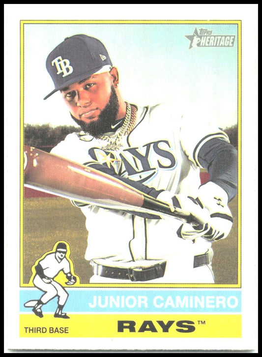 2025 Topps Heritage #280 Junior Caminero Rays