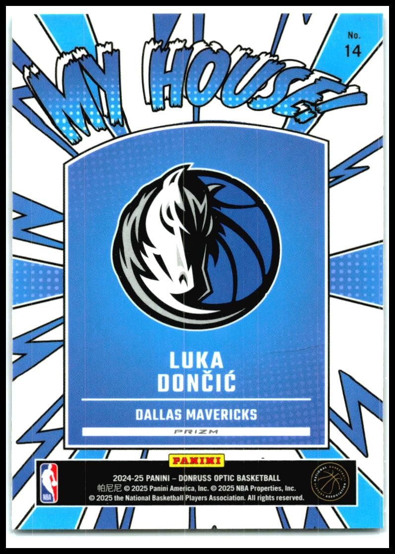 2024-25 Donruss Optic My House Purple #14 Luka Doncic Dallas Mavericks