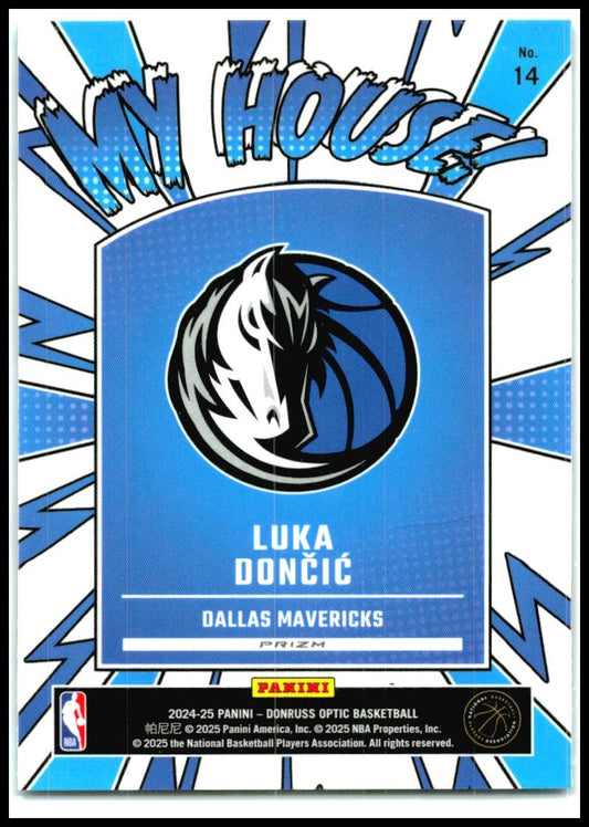 2024-25 Donruss Optic My House Purple #14 Luka Doncic Dallas Mavericks