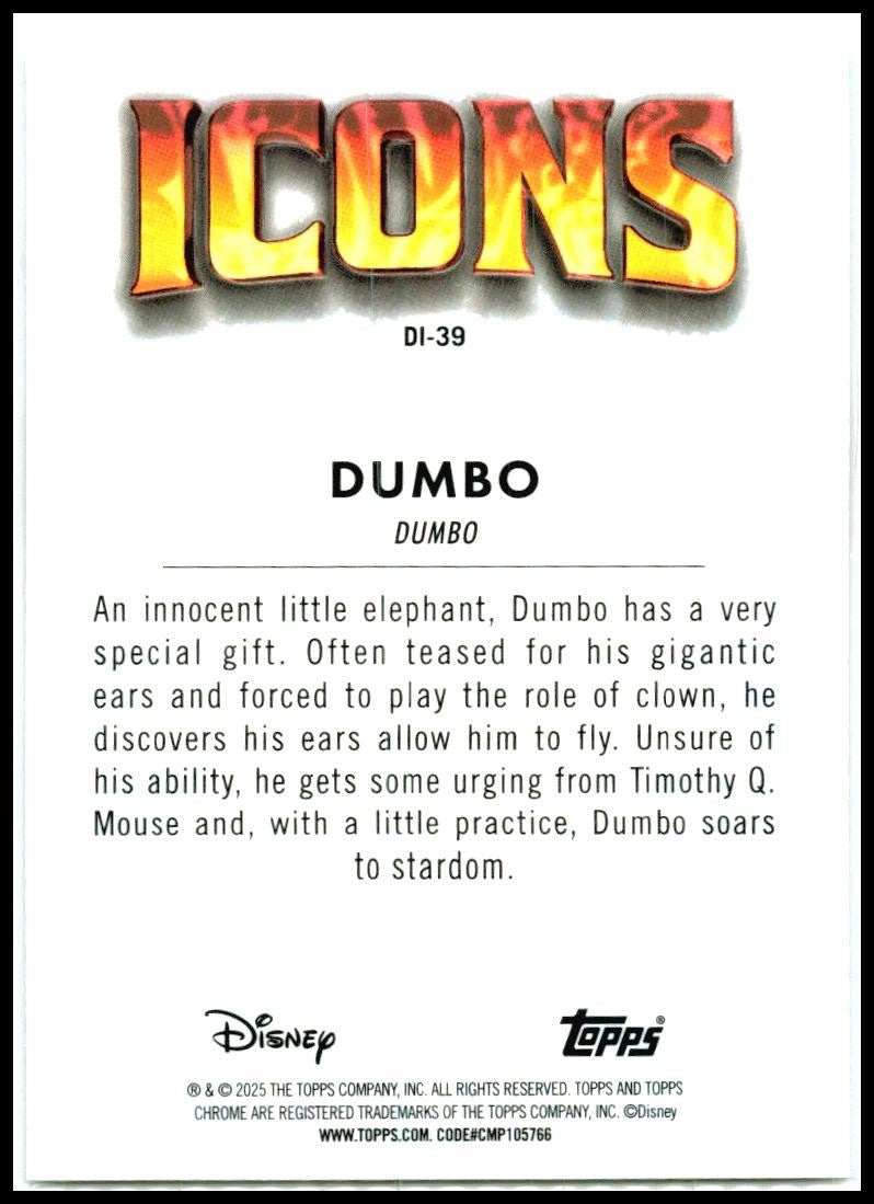 2025 Topps Chrome Disney Disney Icons #DI-39 Dumbo