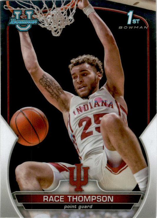 2022-23 Bowman University Chrome #65 Race Thompson Indiana Hoosiers