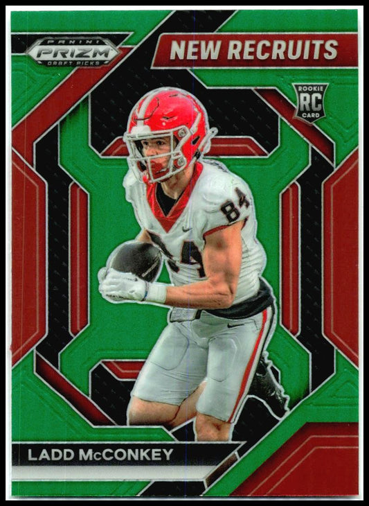 2024 Panini Prizm Draft Picks New Recruits Green #NR-LMY Ladd McConkey Chargers