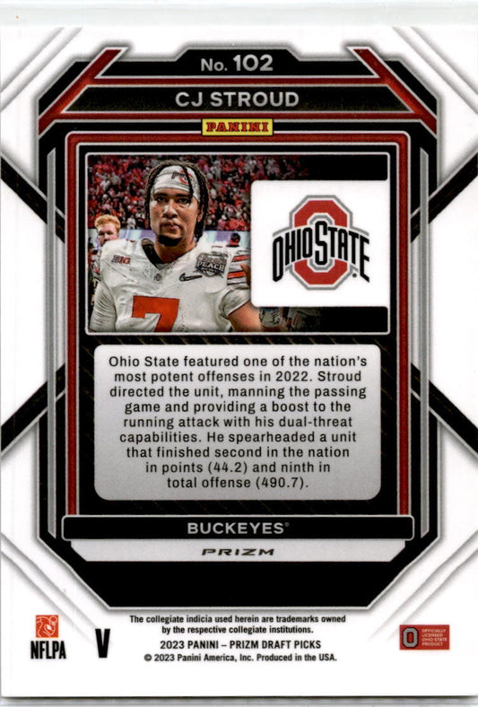 2023 Prizm Silver SP Image Variation #102 CJ Stoud Houston Texas