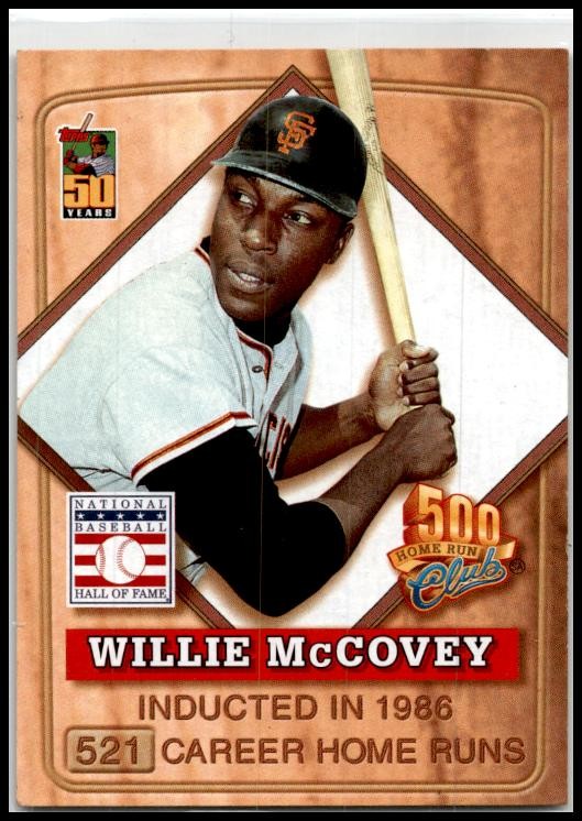 2001 Topps Post Cereal 500 Home Run Club #4 Willie McCovey San Francisco Giants