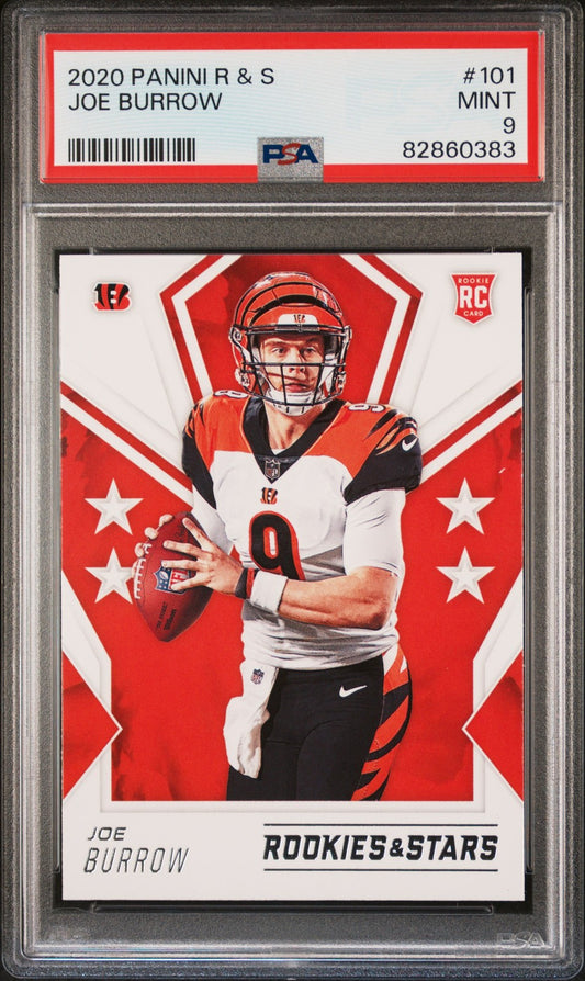2020 Panini Rookies & Stars #101 Joe Burrow Cincinnati Bengals PSA 9 Mint
