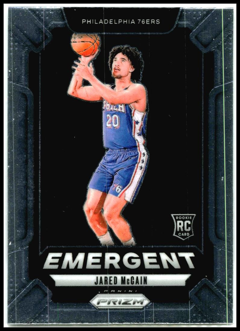 2024-25 Panini Prizm Emergent #19 Jared McCain Philadelphia 76ers