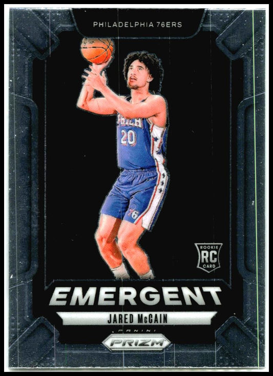 2024-25 Panini Prizm Emergent #19 Jared McCain Philadelphia 76ers