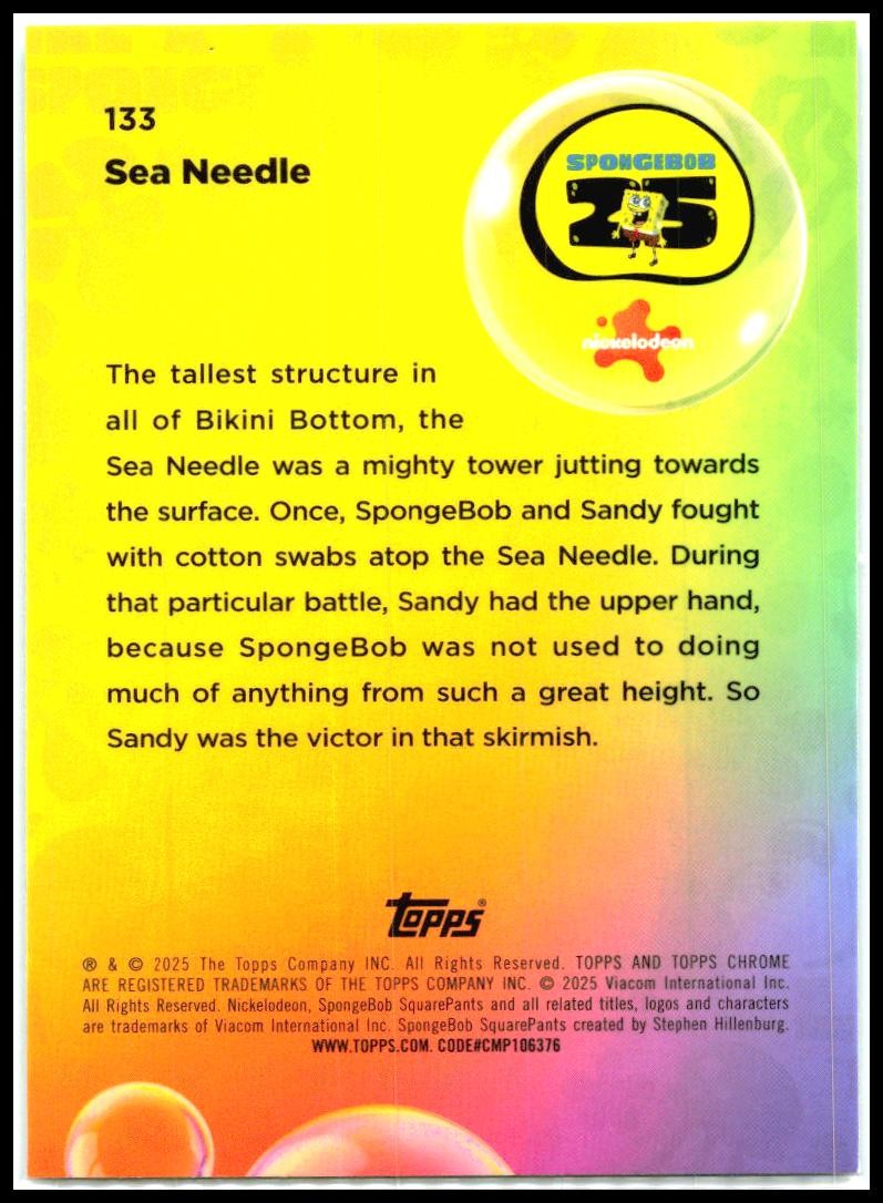 2025 Topps Chrome Spongebob Squarepants #133 Sea Needle