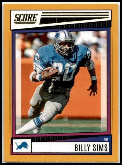 2022 Score Gold #92 Billy Sims Detroit Lions