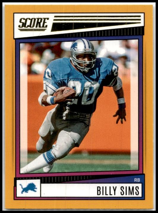 2022 Score Gold #92 Billy Sims Detroit Lions