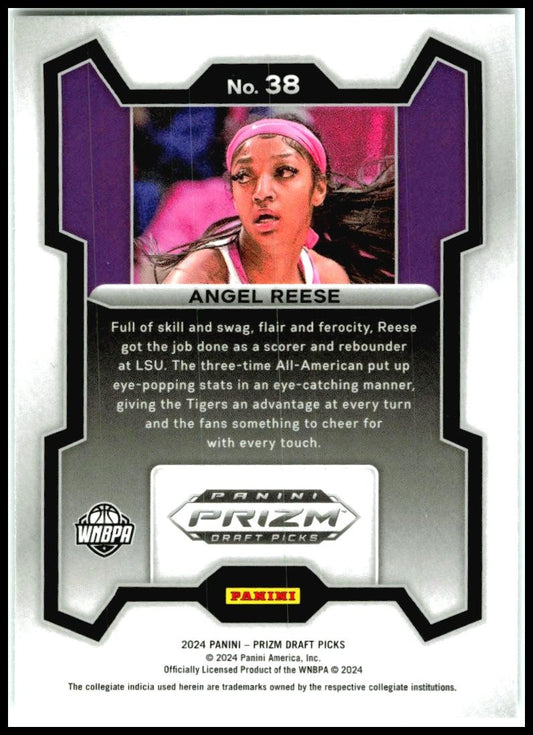 2024 Panini Prizm Draft Picks #38 Angel Reese LSU Tigers