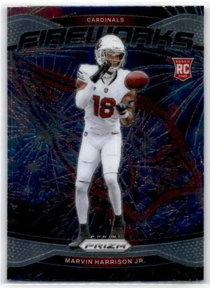 2024 Panini Prizm Fireworks #20 Marvin Harrison Jr. Arizona Cardinals
