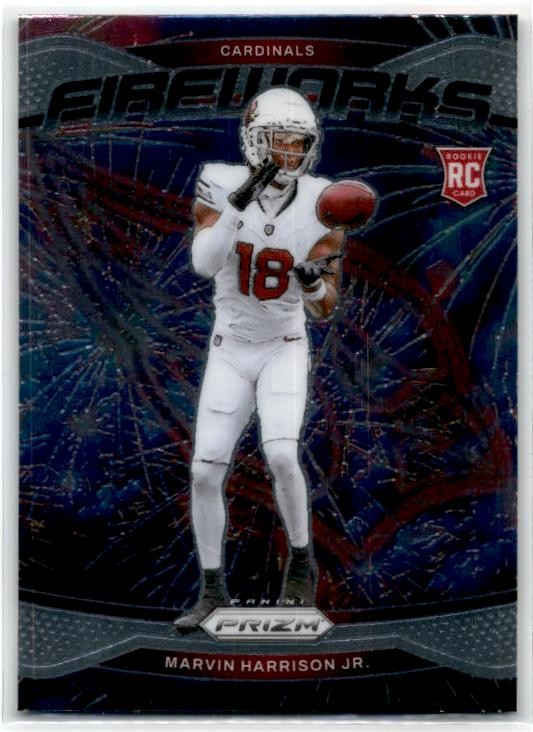 2024 Panini Prizm Fireworks #20 Marvin Harrison Jr. Arizona Cardinals