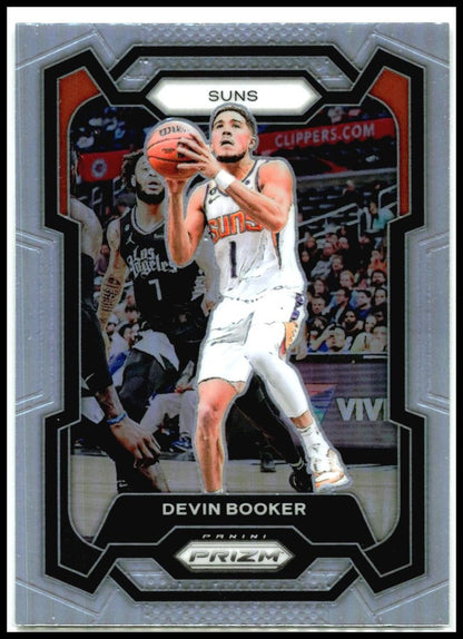2023-24 Panini Prizm Prizms Silver #58 Devin Booker Phoenix Suns