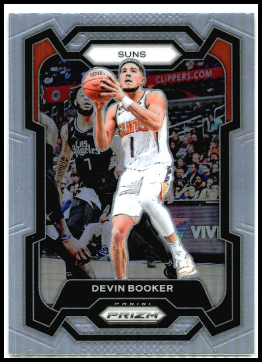 2023-24 Panini Prizm Prizms Silver #58 Devin Booker Phoenix Suns