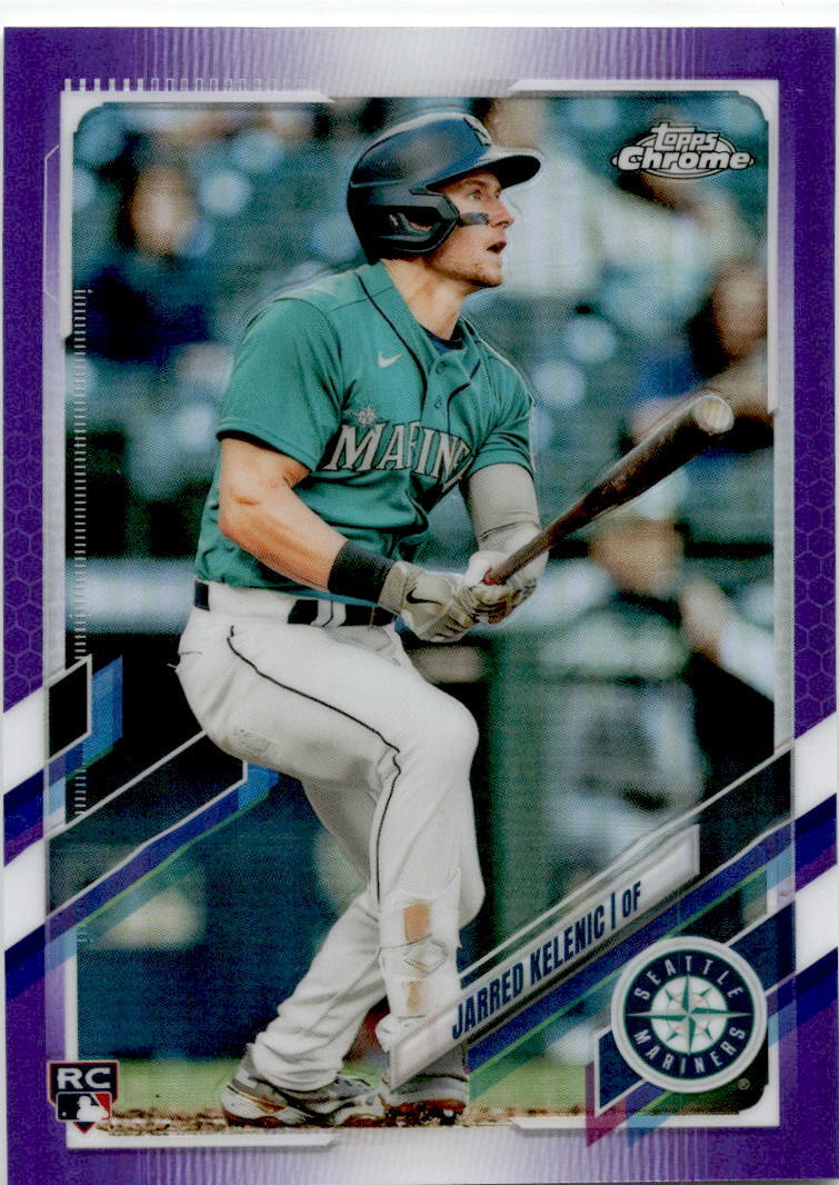 2021 Topps Update Purple Refractor #US302 Jarred Kelenic Seattle Mariners