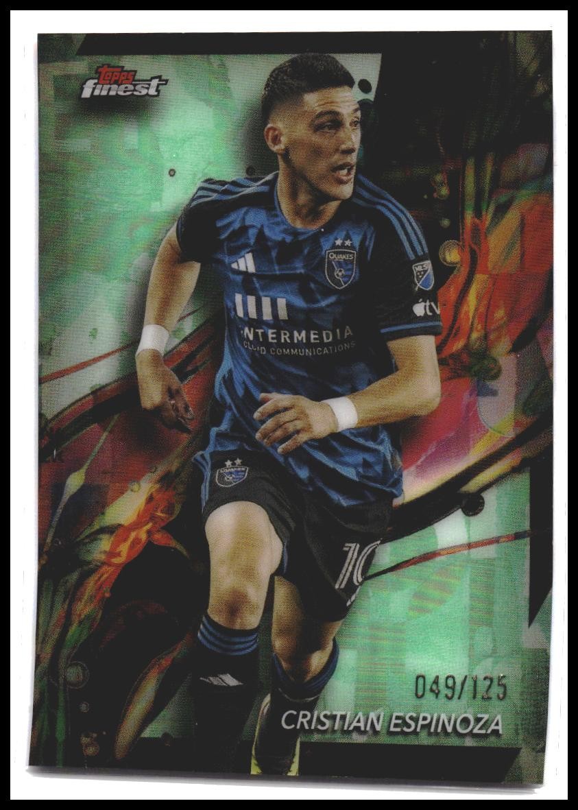 2024 Finest MLS #80 Cristian Espinoza Neon Green Refractor #/125