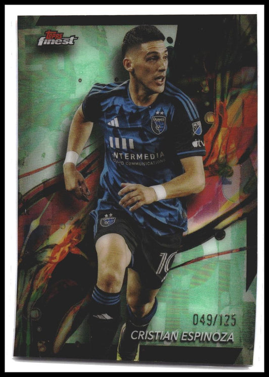 2024 Finest MLS #80 Cristian Espinoza Neon Green Refractor #/125