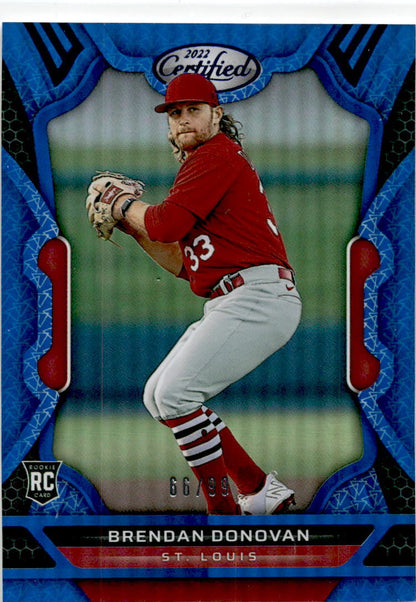 2022 Panini Chronicles Certified Blue #18 Brendan Donovan Rookie Cardinals /99
