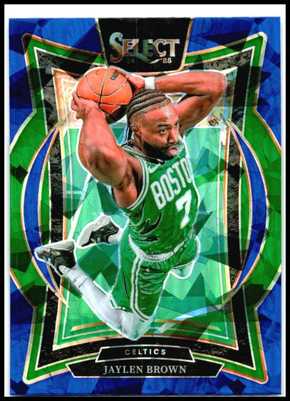 2024-25 Panini Select Blue Cracked Ice #29 Jaylen Brown Boston Celtics