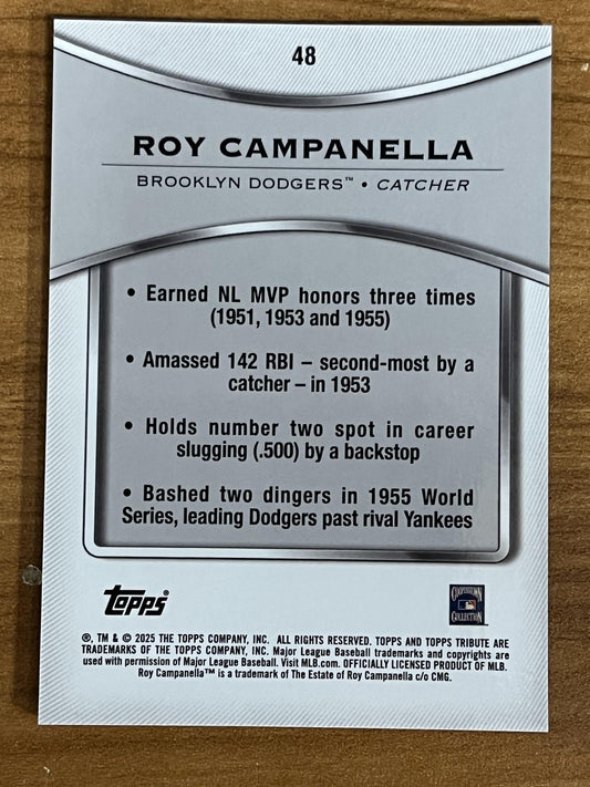 2025 Topps Tribute #48 Roy Campanella Brooklyn Dodgers