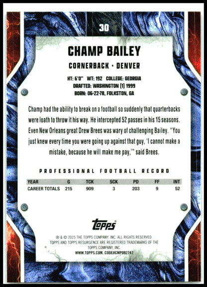2024 Topps Resurgence #30 Champ Bailey Denver Broncos