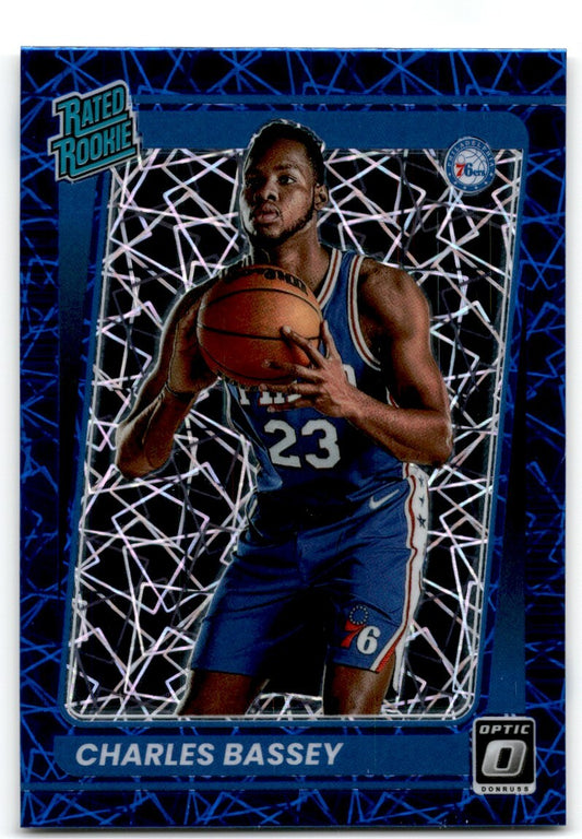 2021-22 Blue Velocity Prizm Charles Bassey Rookie Philadelphia 76ers #163