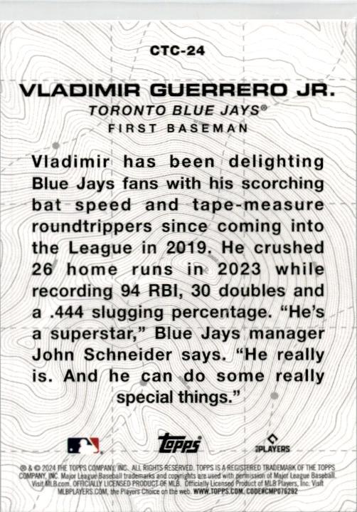 2024 Topps City to City #CTC-24 Vladimir Guerrero Jr. Toronto Blue Jays