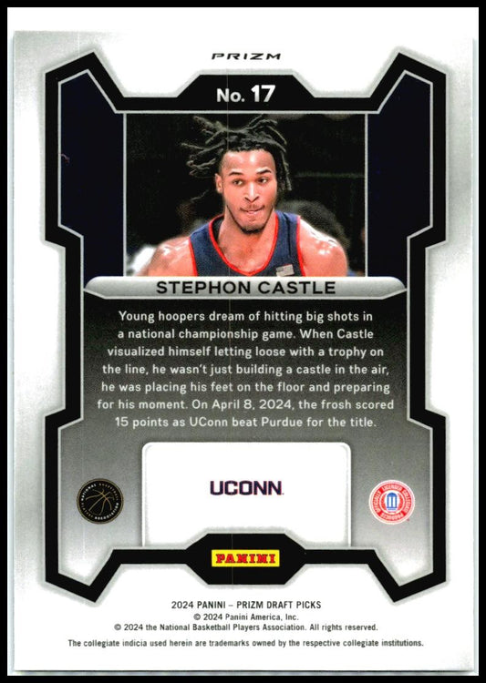 2024 Panini Prizm Draft Picks Prizms Purple Wave #17 Stephon Castle Spurs