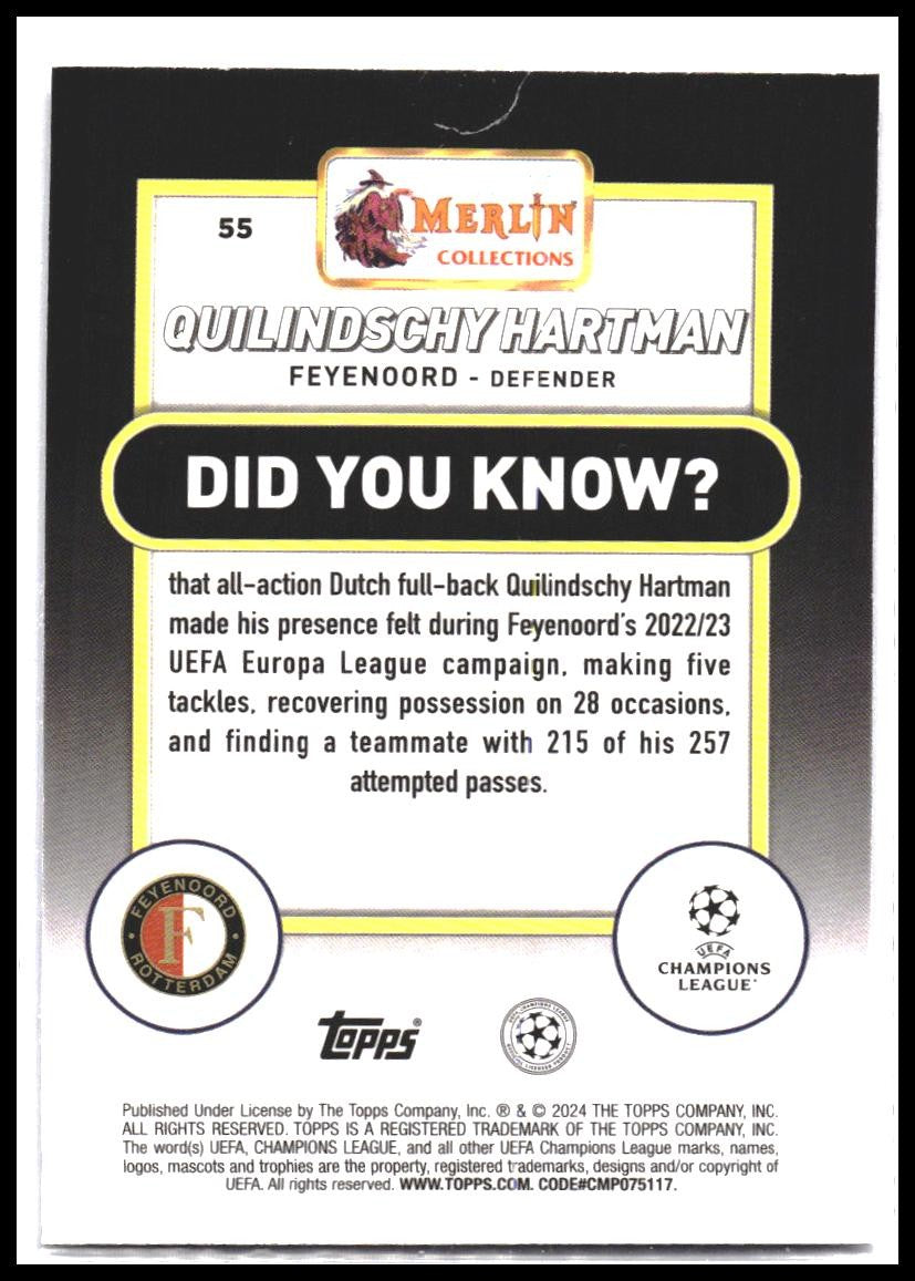 2023-24 Merlin UEFA Club Competitions #55 Quilindschy Hartman
