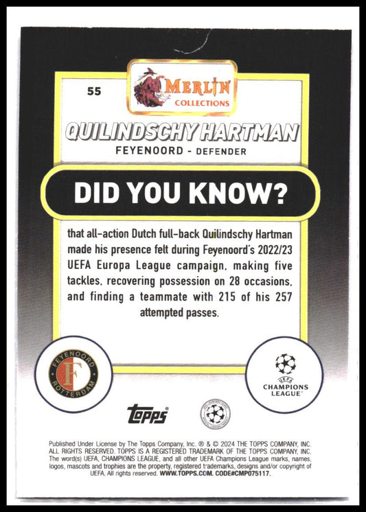 2023-24 Merlin UEFA Club Competitions #55 Quilindschy Hartman
