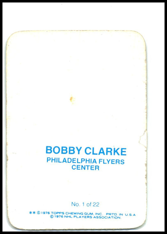 1976-77 Topps Glossy Inserts #1 Bobby Clarke Philadelphia Flyers
