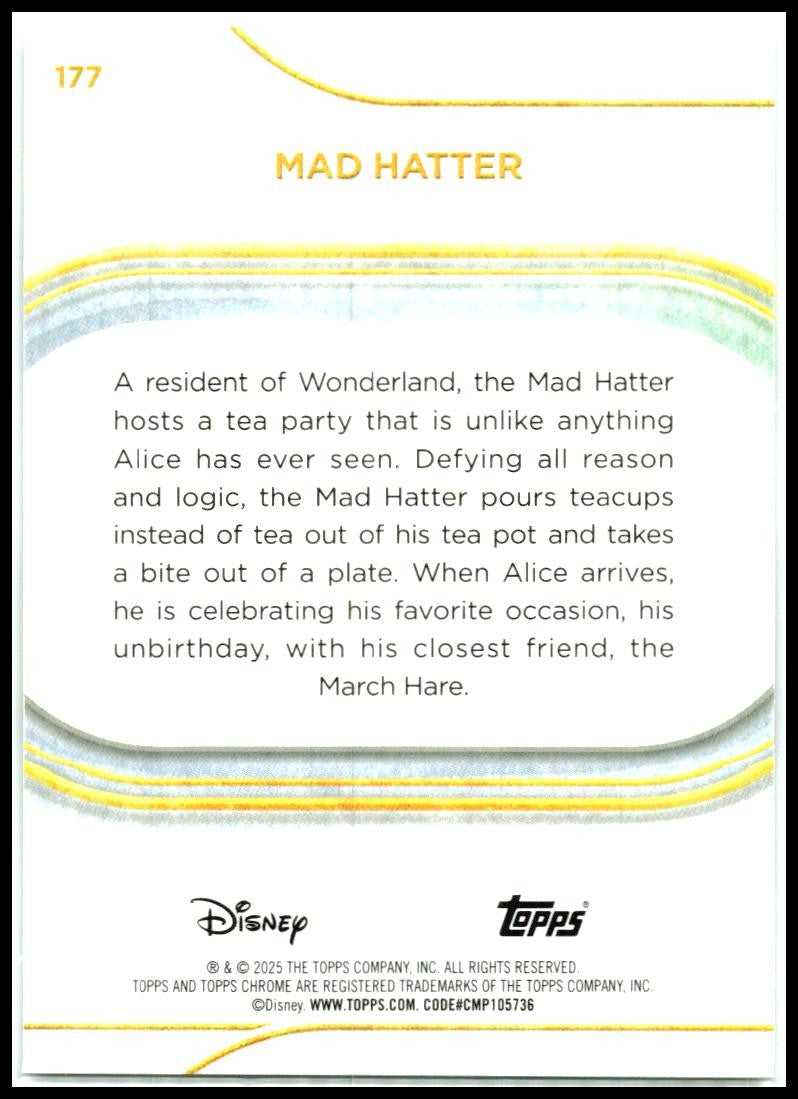 2025 Topps Chrome Disney #177 Mad Hatter