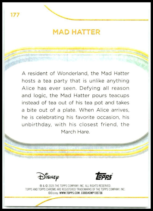 2025 Topps Chrome Disney #177 Mad Hatter