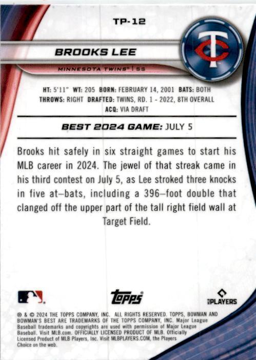 2024 Bowman's Best Prospects #TP-12 Brooks Lee Minnesota Twins