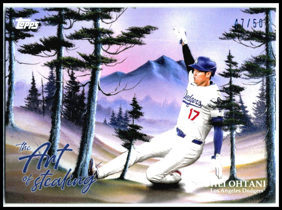2025 The Joy of Baseball The Art of Stealing Blue #AOS-7 Shohei Ohtani /50 LA