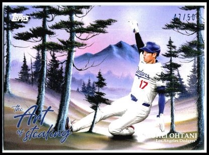 2025 The Joy of Baseball The Art of Stealing Blue #AOS-7 Shohei Ohtani /50 LA