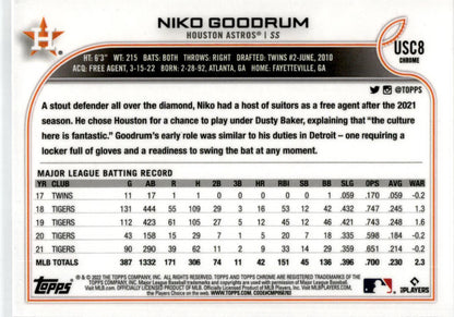 2022 Topps Update Purple #US157 Niko Goodrum Houston Astros