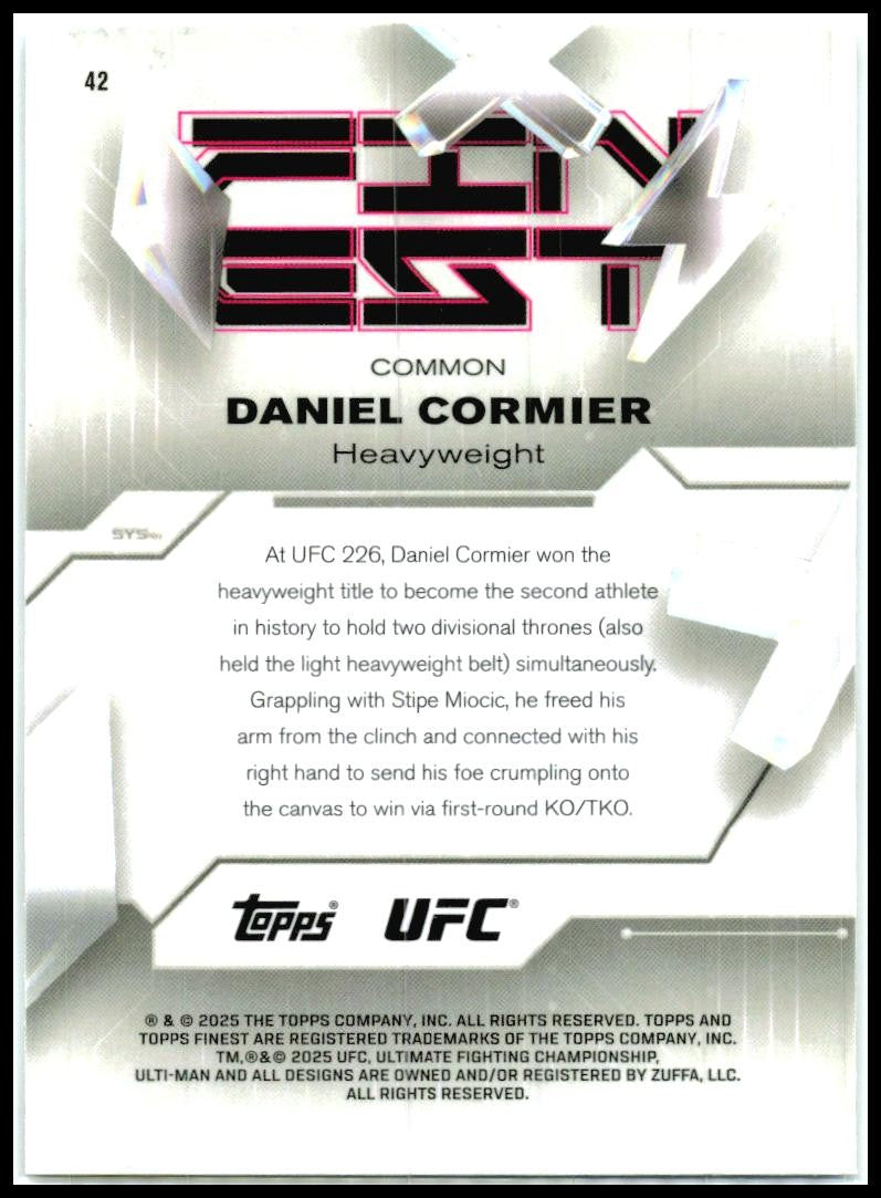 2025 Topps Finest UFC - Purple Refractors #42 Daniel Cormier #/250