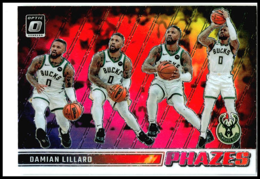 2023-24 Donruss Optic Phazes #21 Damian Lillard Milwaukee Bucks