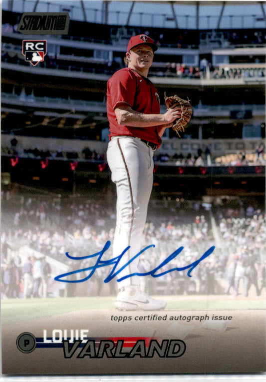 2023 Stadium Club #SCBA-LV Louie Varland Auto /25 Minnesota Twins