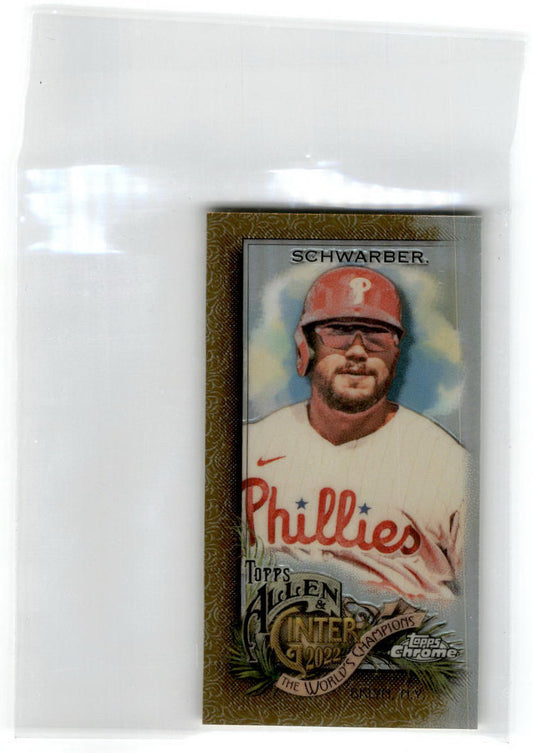 2022 Topps Allen & Ginter Mini Gold Border #131 Kyle Schwarber Philadelphia
