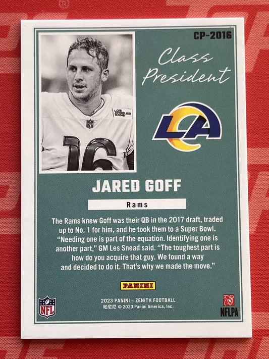 2023 Panini Zenith Class President #CP-2016 Jared Goff Los Angeles Rams
