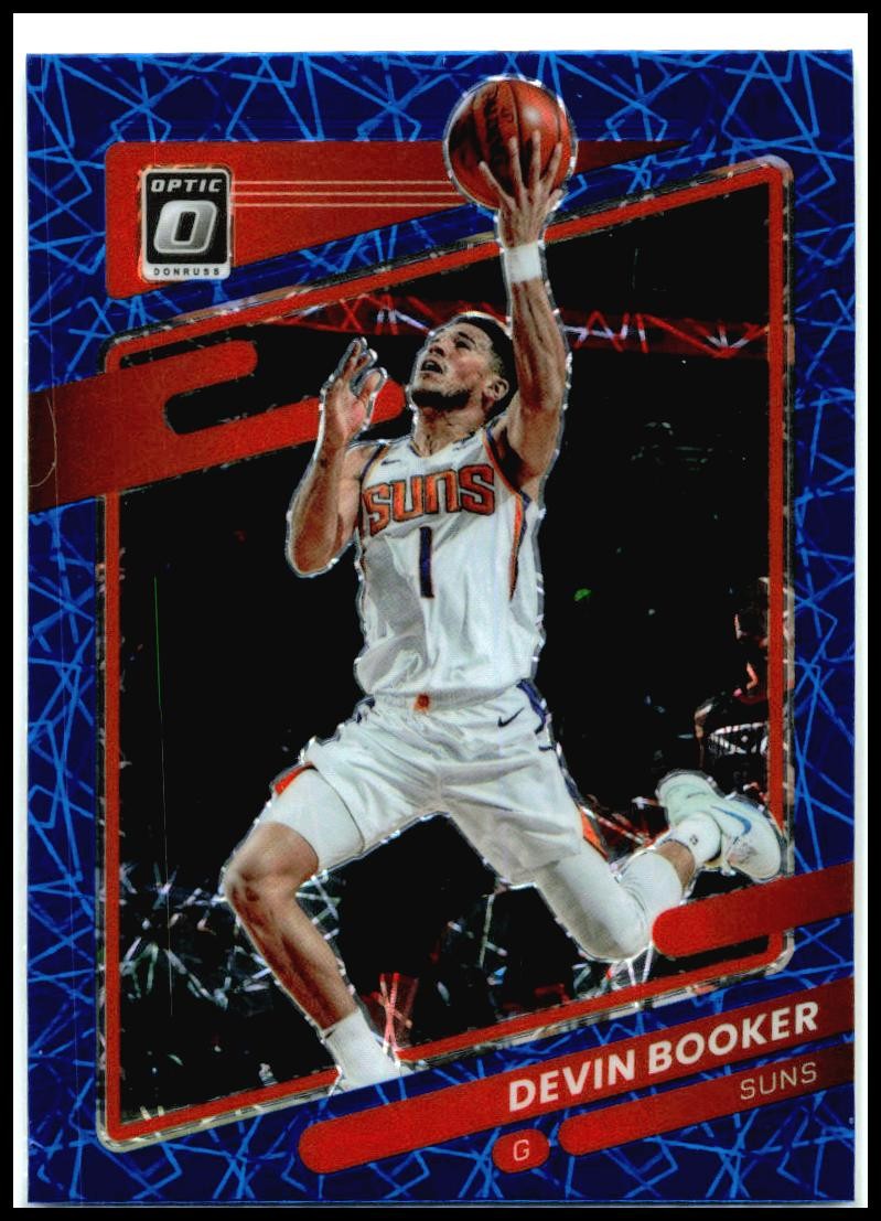 2021-22 Donruss Optic Blue Velocity #142 Devin Booker Phoenix Suns