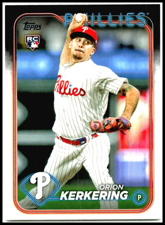 2024 Topps #520 Orion Kerkering Rookie Philadelphia Phillies