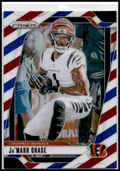 2024 Panini Prizm Red White and Blue #57 Ja'Marr Chase Cincinnati Bengals