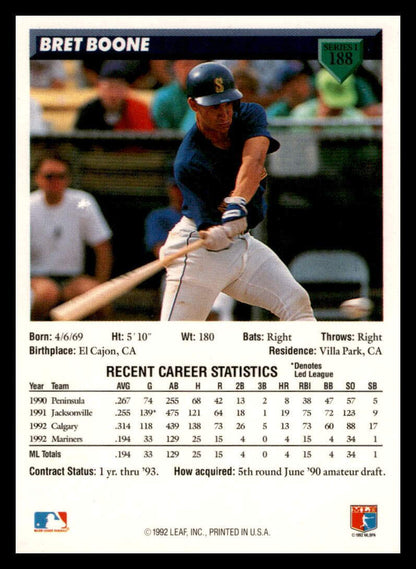 1993 Donruss #188 Bret Boone     RR