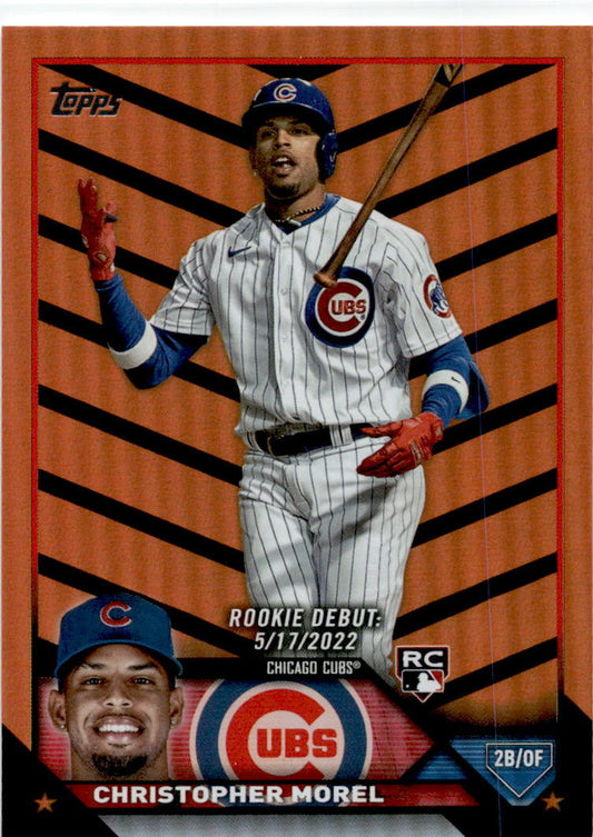 2023 Topps Update Orange and Black Foil #US163 Christopher Morel Chicago Cubs